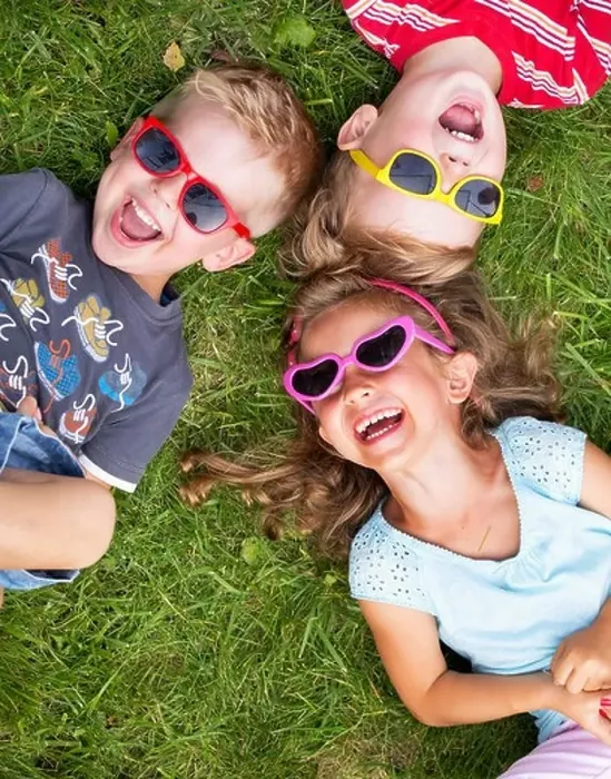 Framed Print : Laughing children relaxing during summer day Framed Print : Laughing children relaxing during summer day