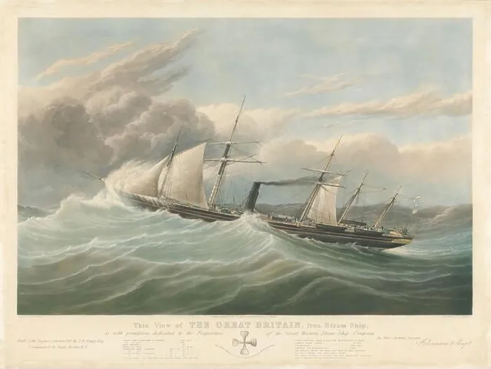 Framed Print : Launch of the Great Britain Steamship Framed Print : Launch of the Great Britain Steamship