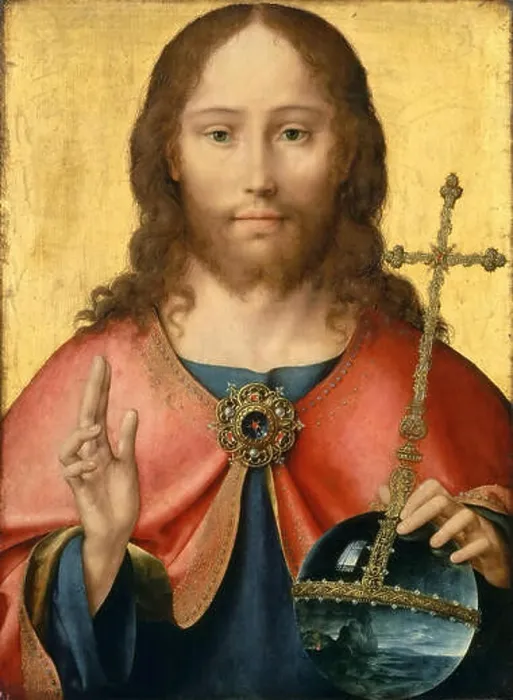 Framed Print : Le Christ en Salvator Mundi. circa 1516-18 Framed Print : Le Christ en Salvator Mundi. circa 1516-18