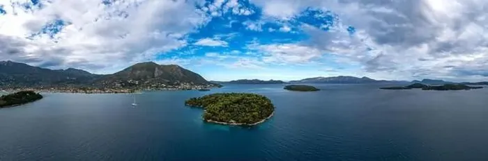 Framed Print : Lefkada a Greek island in the Ionian Sea on the west coast of Greece Framed Print : Lefkada a Greek island in the Ionian Sea on the west coast of Greece