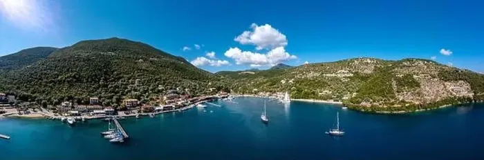 Framed Print : Lefkada a Greek island in the Ionian Sea on the west coast of Greece Framed Print : Lefkada a Greek island in the Ionian Sea on the west coast of Greece