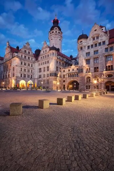 Framed Print : Leipzig, Germany. Cityscape image of Leipzig, Germany with New Town Hall at twilight blue hour Framed Print : Leipzig, Germany. Cityscape image of Leipzig, Germany with New Town Hall at twilight blue hour