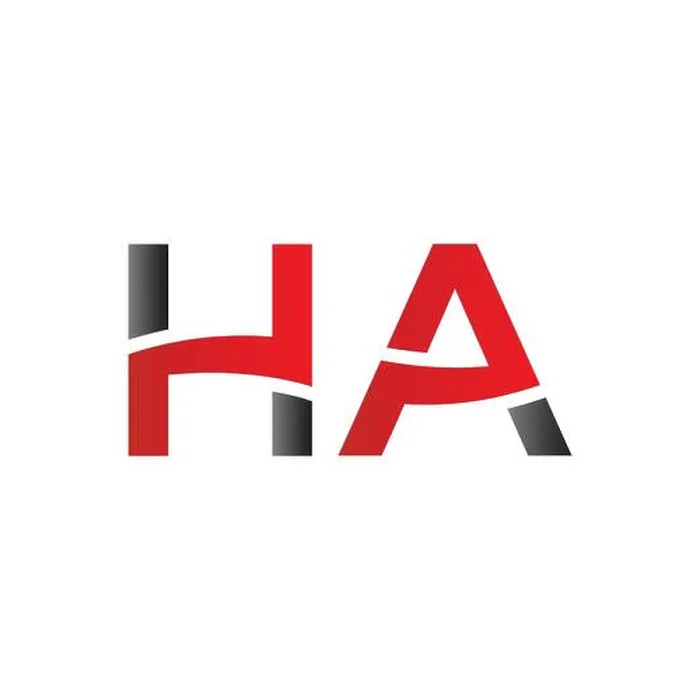 Framed Print : letter HA Logo Design Vector Template. Initial Linked Letter HA Vector Illustration Framed Print : letter HA Logo Design Vector Template. Initial Linked Letter HA Vector Illustration