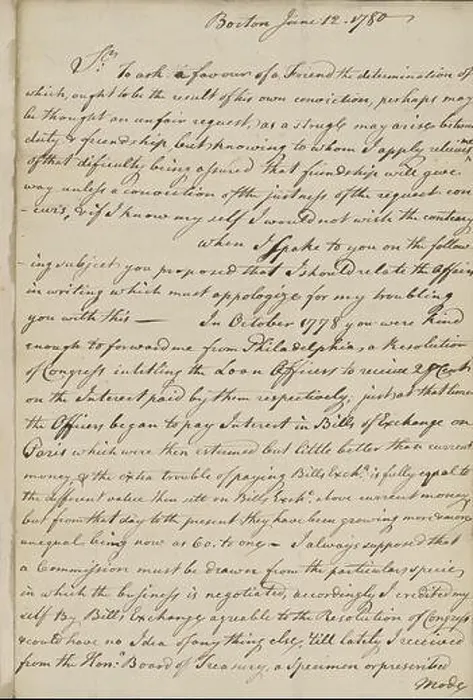 Framed Print : Letter from Nathaniel Appleton, text, Correspondence, 1780 Framed Print : Letter from Nathaniel Appleton, text, Correspondence, 1780