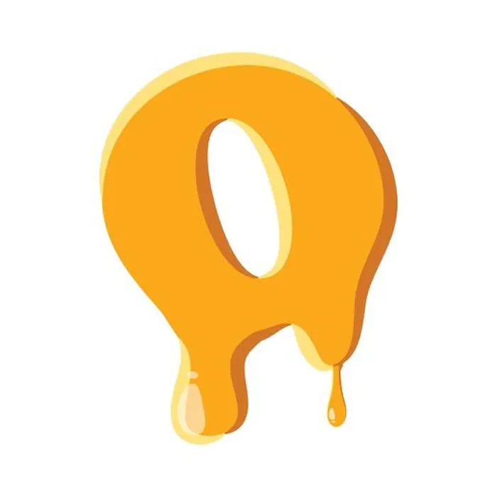 Framed Print : Letter O from honey icon