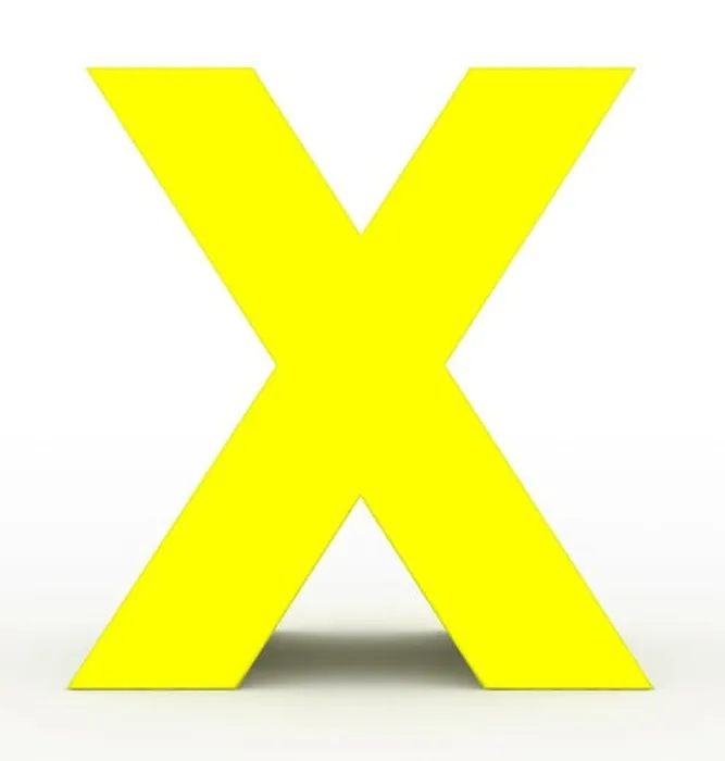 Framed Print : letter X 3d yellow isolated on white - 3d rendering Framed Print : letter X 3d yellow isolated on white - 3d rendering