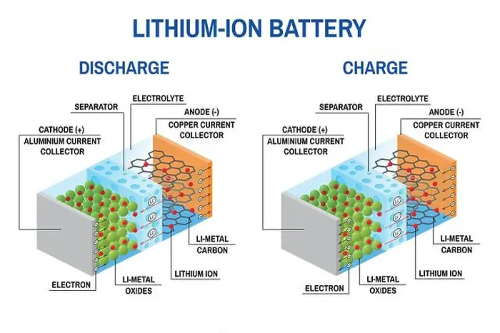 Framed Print : Li-ion battery diagram. Vector illustration Framed Print : Li-ion battery diagram. Vector illustration