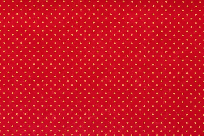 Framed Print : Still life close up detail of a bright red piece of paper with aligned white polka dots and texture