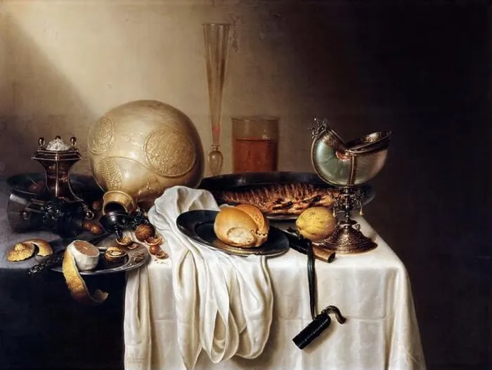 Framed Print : Still Life with a so-called Baerded Man Crock and a Nautilus Shell cup by the Dutch Golden Age painter, Maerten Boelema de Stomme (1611- after 1644) Framed Print : Still Life with a so-called Baerded Man Crock and a Nautilus Shell cup by the Dutch Golden Age painter, Maerten Boelema de Stomme (1611- after 1644)