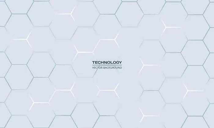 Framed Print : Light gray hexagonal technology vector abstract background Framed Print : Light gray hexagonal technology vector abstract background