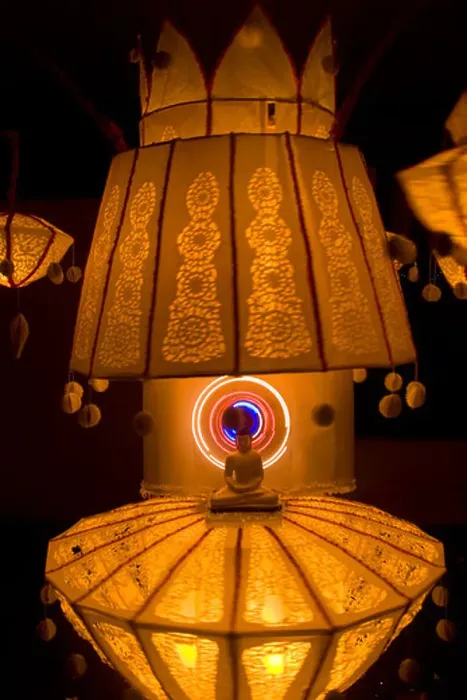 Framed Print : The lights and lanterns signify the celebration of vesak - the birth Framed Print : The lights and lanterns signify the celebration of vesak - the birth