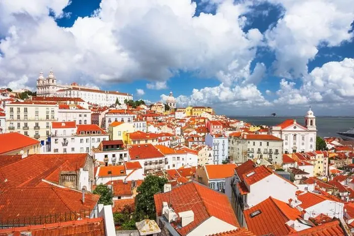 Framed Print : Lisbon, Portugal city skyline over the Alfama district Framed Print : Lisbon, Portugal city skyline over the Alfama district