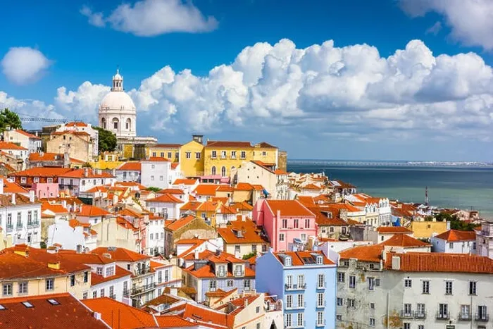Framed Print : Lisbon, Portugal city skyline over the Alfama district Framed Print : Lisbon, Portugal city skyline over the Alfama district
