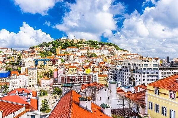 Lisbon, Portugal old town skyline