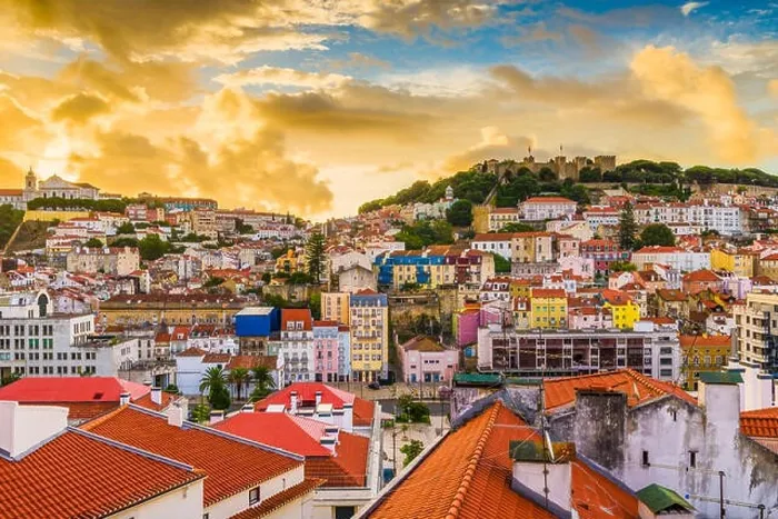 Framed Print : Lisbon, Portugal old town skyline Framed Print : Lisbon, Portugal old town skyline