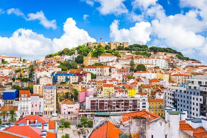 Framed Print : Lisbon, Portugal skyline at Sao Jorge Castle Framed Print : Lisbon, Portugal skyline at Sao Jorge Castle