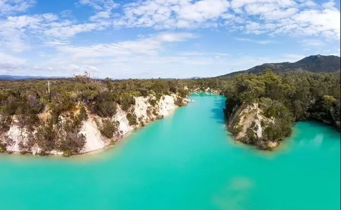 Framed Print : Little Blue Lake in Tasmania Australia