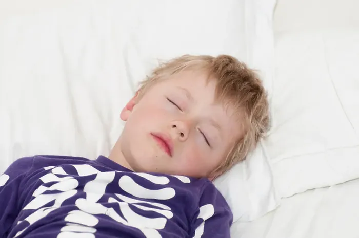 Framed Print : Little boy asleep