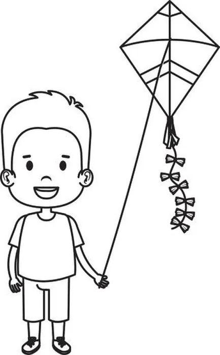 Framed Print : little boy flying kite Framed Print : little boy flying kite