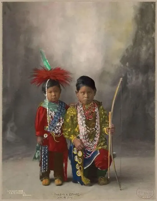 Framed Print : Two Little Braves, Sac & Fox, Indians of North America Framed Print : Two Little Braves, Sac & Fox, Indians of North America