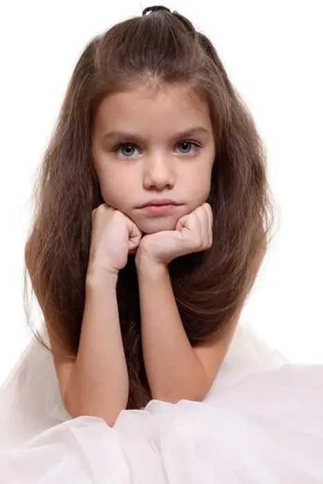 Framed Print : little girl with beautiful hair Framed Print : little girl with beautiful hair