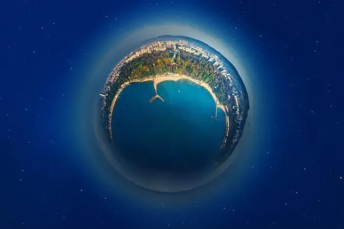 Framed Print : Little planet 360 degree sphere..Varna, Bulgaria cityscape, aerial drone view over the city skyline Framed Print : Little planet 360 degree sphere..Varna, Bulgaria cityscape, aerial drone view over the city skyline