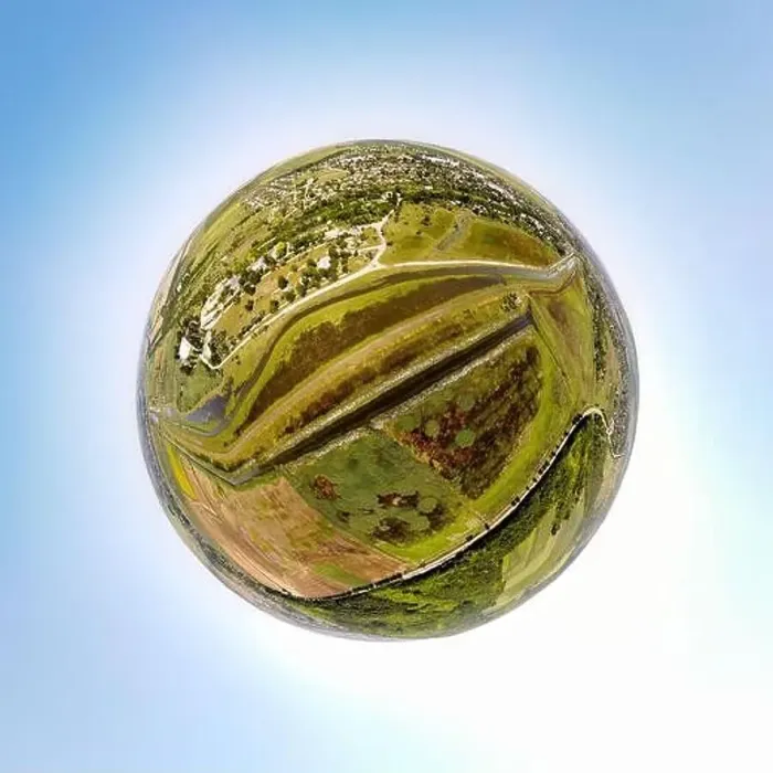 Framed Print : Little Planet 360-panorama of a rural landscape, a view from a drone on the irrigation canals of Moldovan villages Framed Print : Little Planet 360-panorama of a rural landscape, a view from a drone on the irrigation canals of Moldovan villages