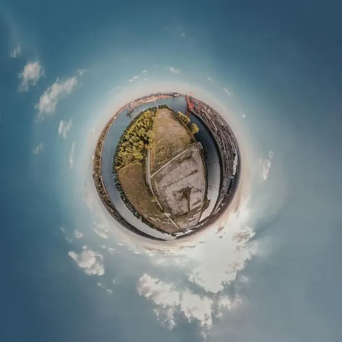 Framed Print : Little Planet from the Port of Hamburg Framed Print : Little Planet from the Port of Hamburg