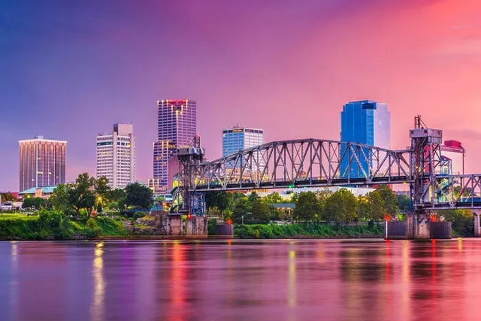 Framed Print : Little Rock, Arkansas, USA skyline on the river at twilight Framed Print : Little Rock, Arkansas, USA skyline on the river at twilight