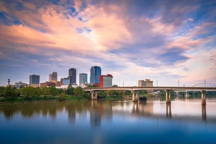 Framed Print : Little Rock, Arkansas, USA skyline on the river at twilight Framed Print : Little Rock, Arkansas, USA skyline on the river at twilight