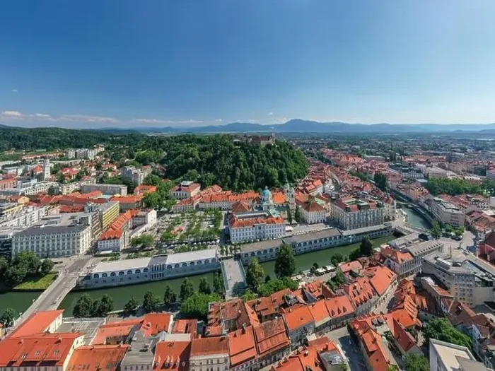 Framed Print : Ljubljana old town in Slovenia Framed Print : Ljubljana old town in Slovenia