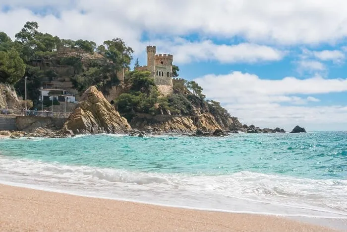 Framed Print : Lloret de Mar Castell Plaja at Sa Caleta beach in costa Brava of Catalonia, Spain Framed Print : Lloret de Mar Castell Plaja at Sa Caleta beach in costa Brava of Catalonia, Spain