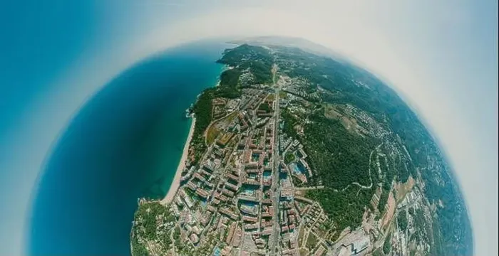 Framed Print : Lloret de Mar City on Mediterranean Sea in summer Spain. 360 vr Drone shot Framed Print : Lloret de Mar City on Mediterranean Sea in summer Spain. 360 vr Drone shot