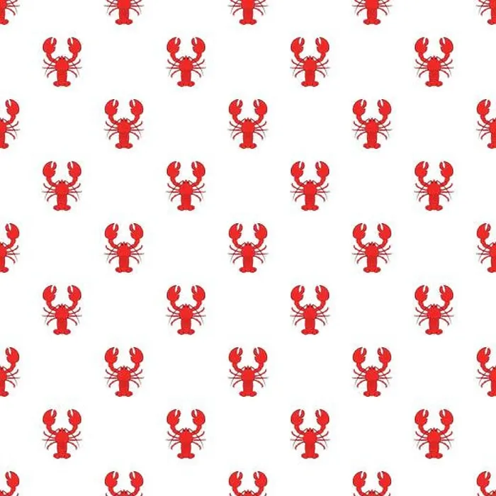 Framed Print : Lobster pattern, cartoon style