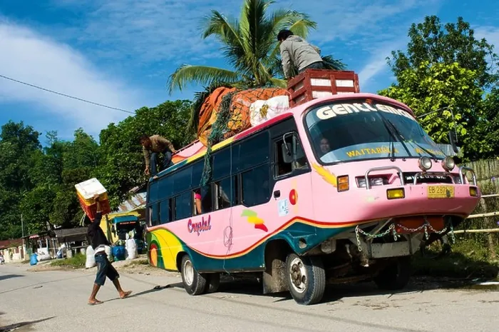 Framed Print : Local bus waikabubak sumba indonesia Framed Print : Local bus waikabubak sumba indonesia