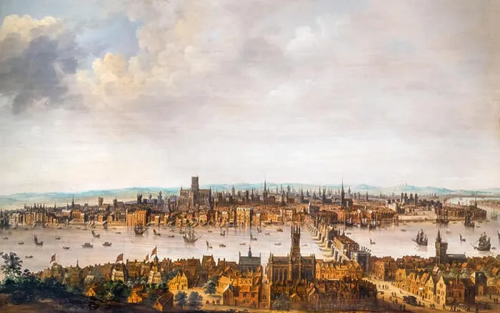 Framed Print : London from Southwark, c.1630 Framed Print : London from Southwark, c.1630