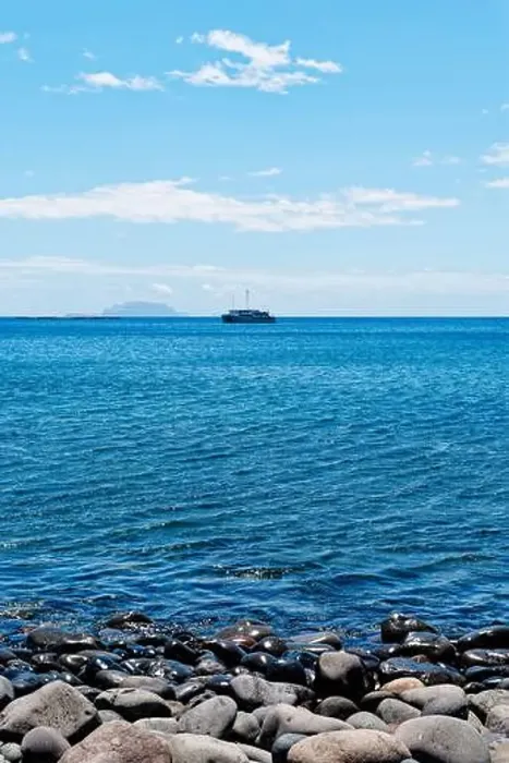 Framed Print : A lone boat sailing on the calm Framed Print : A lone boat sailing on the calm