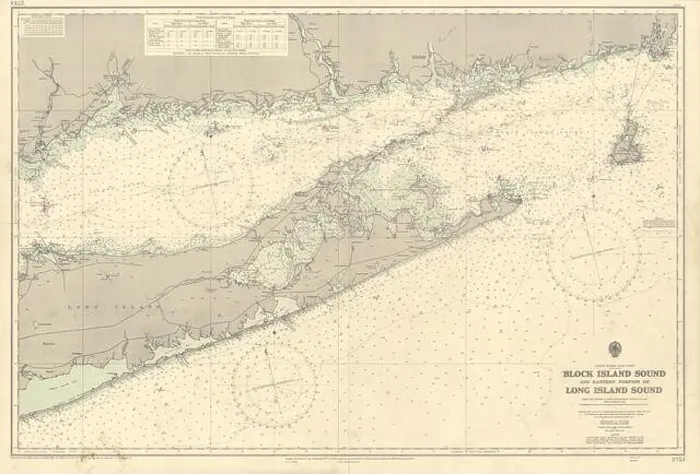 Framed Print : Long Island Block Island Sound Connecticut coast ADMIRALTY chart 1951 (1955) map Framed Print : Long Island Block Island Sound Connecticut coast ADMIRALTY chart 1951 (1955) map