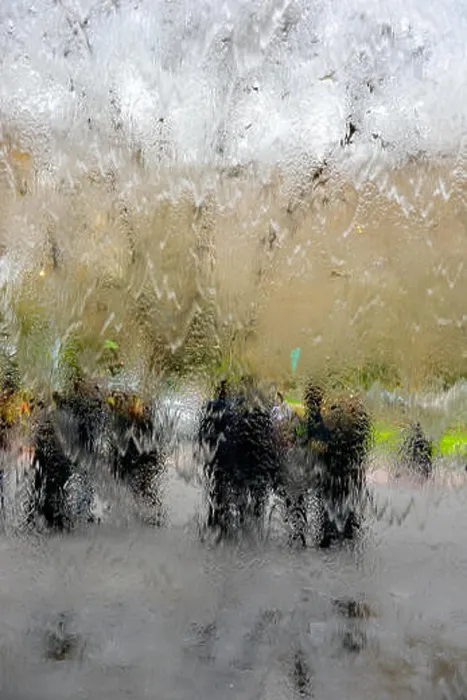 Framed Print : Looking out from Water Wall with People in Background at National Gallery of Victoria, Melbourne Australia Framed Print : Looking out from Water Wall with People in Background at National Gallery of Victoria, Melbourne Australia