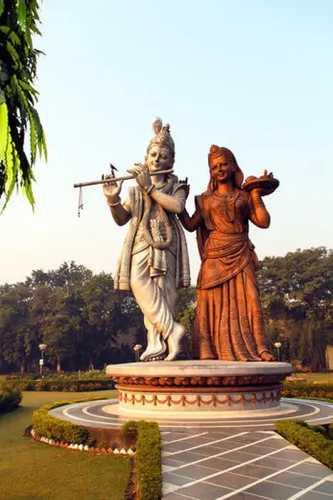 Framed Print : Lord Krishna and Radha statue, Shiv Murti Mandir Complex at Indira Gandhi International Airport, New Delhi, Delhi, India Framed Print : Lord Krishna and Radha statue, Shiv Murti Mandir Complex at Indira Gandhi International Airport, New Delhi, Delhi, India