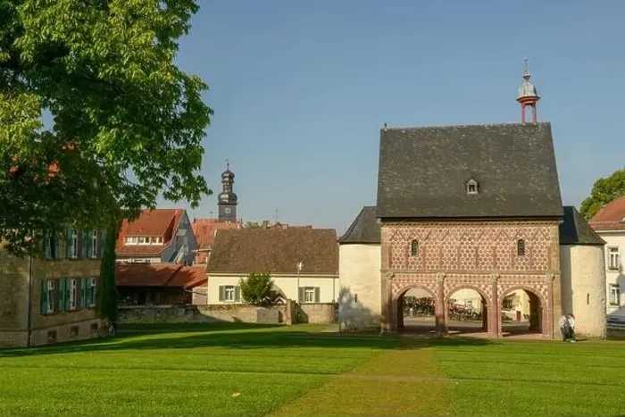 Framed Print : Lorsch, Germany - 22 September 2021: View at the abbey of Lorsch on Germany, Unesco world heritage Framed Print : Lorsch, Germany - 22 September 2021: View at the abbey of Lorsch on Germany, Unesco world heritage