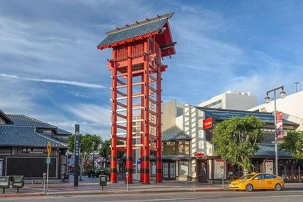LOS ANGELES, CA, USA - NOVEMBER 7, 2013: Little Tokyo Historic District in the afternoon
