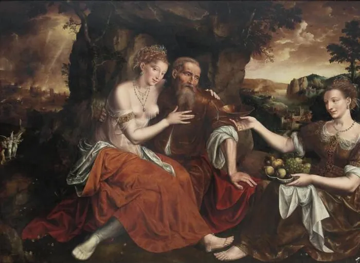 Framed Print : Lot and his Daughters. Museum: Musées royaux des Beaux-Arts de Belgique, Brussels. Author: Massys (Matsys), Jan Framed Print : Lot and his Daughters. Museum: Musées royaux des Beaux-Arts de Belgique, Brussels. Author: Massys (Matsys), Jan