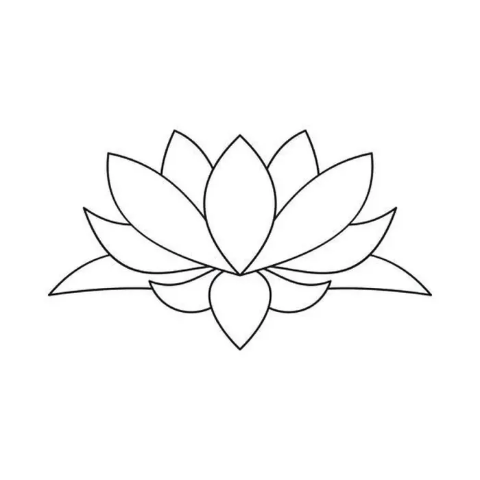 Framed Print : Lotus flower icon, outline style