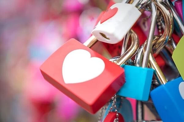 The Love Key Ceremony at N Seoul Tower in Seoul City, Korea. Located on Namsan Mountain in the center of Seoul City