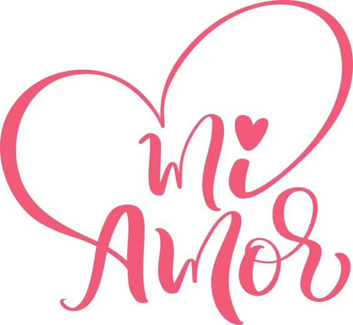 Framed Print : My love in Spanish vector digital calligraphy Framed Print : My love in Spanish vector digital calligraphy