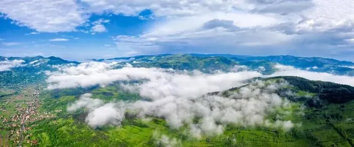 Framed Print : Low cloud landscape in central Romania, taken in May 2019 Framed Print : Low cloud landscape in central Romania, taken in May 2019
