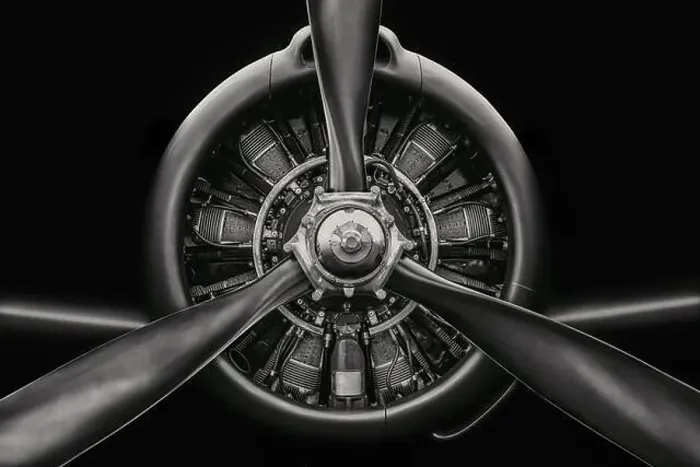 Framed Print : low key picture of an aircraft radial engine Framed Print : low key picture of an aircraft radial engine
