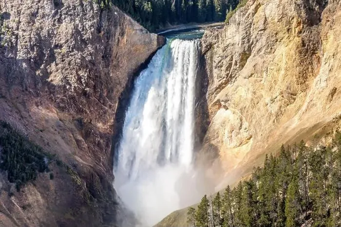 Framed Print : Lower Yellowstone Falls in the Yellowstone National Park, USA Framed Print : Lower Yellowstone Falls in the Yellowstone National Park, USA