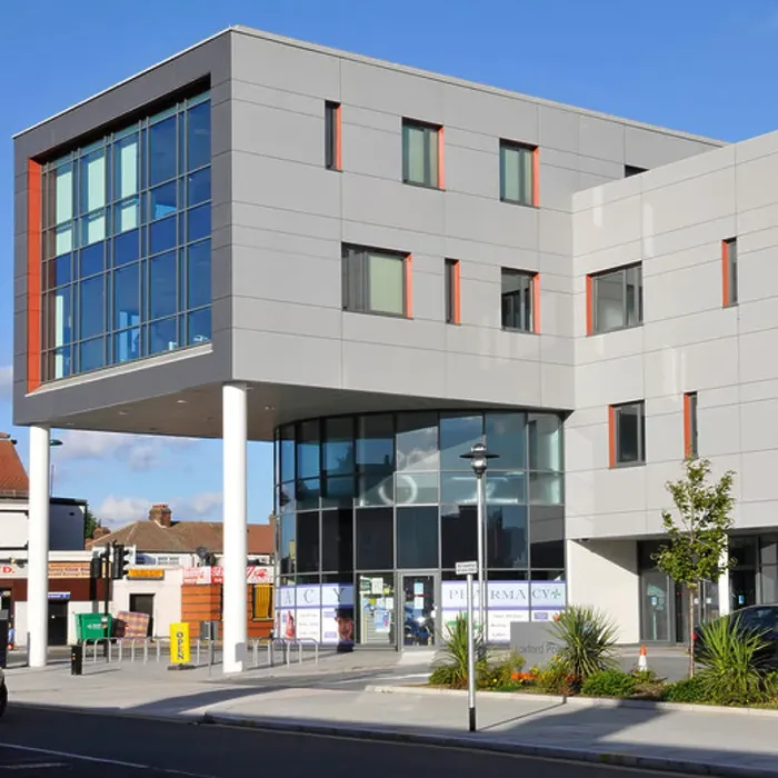 Framed Print : Loxford Polyclinic a clinic & health care facility first purpose built UK polyclinic this one built in Ilford London Framed Print : Loxford Polyclinic a clinic & health care facility first purpose built UK polyclinic this one built in Ilford London